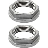 Beduan Stainless Steel 1 NPS Female Threaded(Threaded I.D. About 1.3") Hex Lock Nuts Flange Gasket for Pipe Connection Bulkhead Fitting