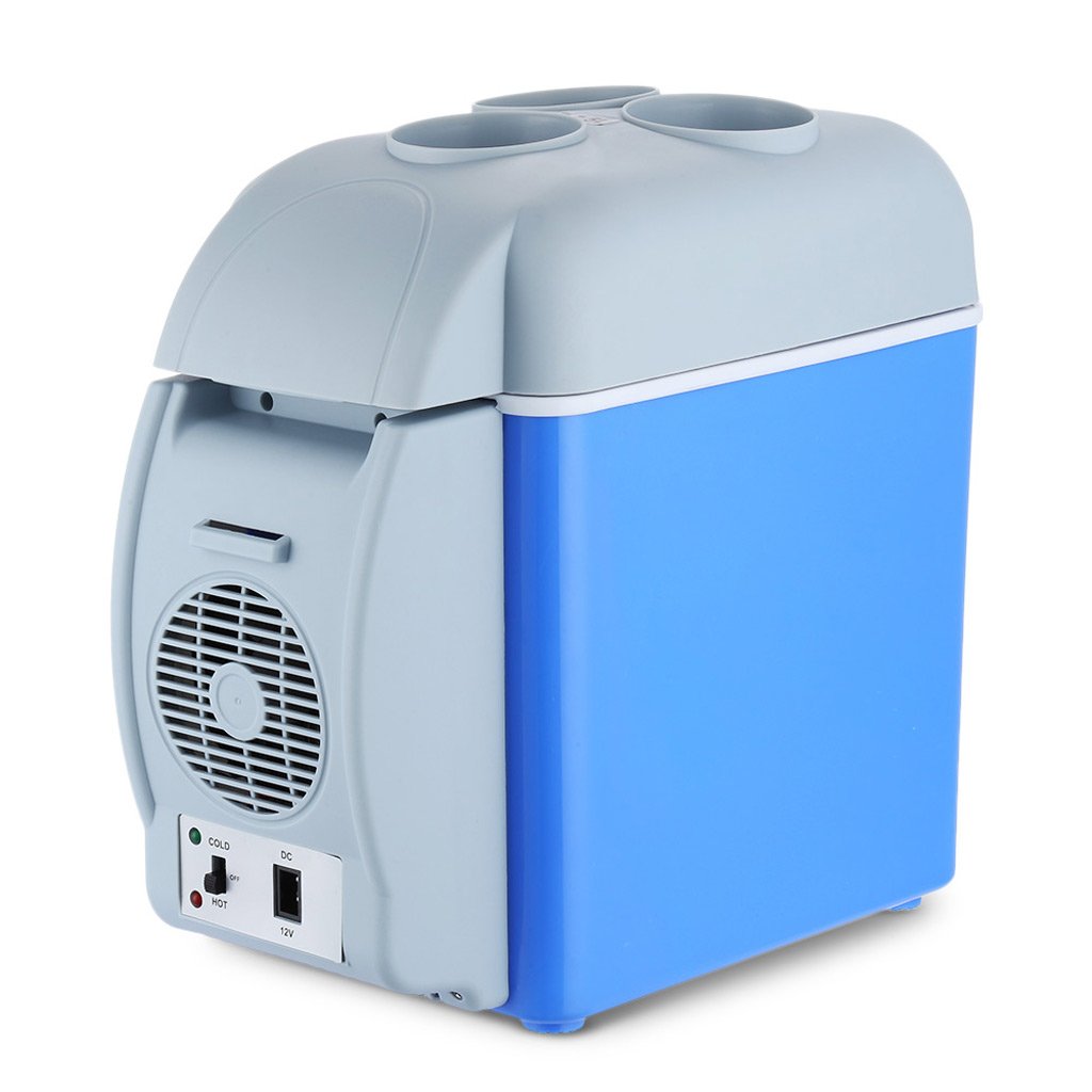 QIHANGCHEPIN Portable 7.5L Mini 12V Car Refrigerator Freezer Dual-Use Home Travel Vehicular Car Fridge Dual-Mode Temperature Control Dual-use （Blue）
