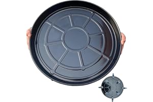 SKAFORZ Planter Caddy with Wheels Extra Large Heavy Duty Metal Plant Stand with Wheels Plant Dolly for Garden Plant Pot Flowerpot Tray for Indoor Outdoor 18 Inches Black