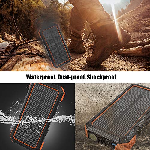 Portable Phone Charger XDRAGON 24000mAh Solar Phone Charger Power Bank