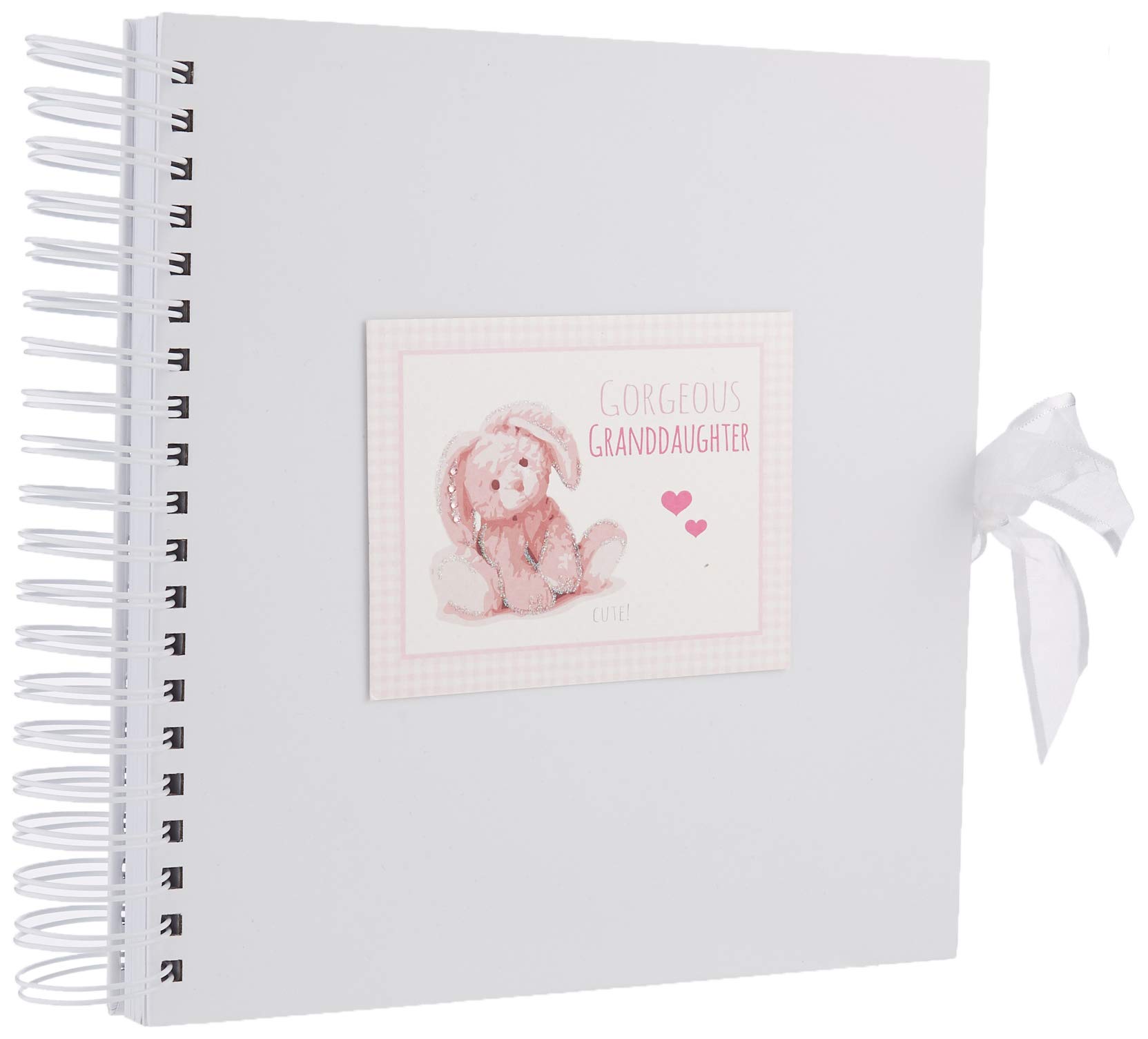 White Cotton Cards Pink 'Gorgeous Granddaughter' Memory Book (NRP17C), of