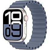 Arctime Silicone Ocean Solo Loop Bands Compatible with Apple Watch Band 49mm 46mm 45mm 44mm 42mm 41mm 40mm 38mm, Soft Breathable Sport Strap for iWatch Ultra 3 2 1 Series 11 10 SE 9 8 7 6 5 4 3