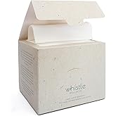 Whistle Wellness® Disposable Face Towel 10"×12", Resealable Box, Biobased Plant Based Ultra Soft, Thickness Face Towelettes XL, Makeup Remover Dry Wipes for Sensitive Skin, 50 Count (1 Pack)