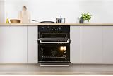 Indesit Aria Electric Built Under Double Oven Black AA Energy Fanned Digital view 8