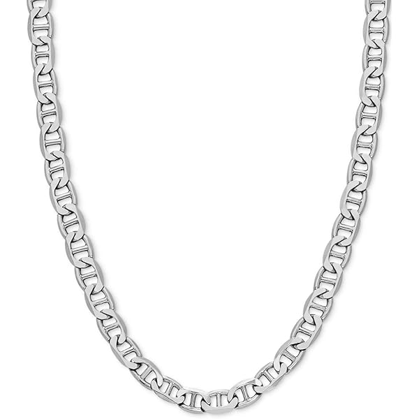 Savlano 925 Sterling Silver 12mm Italian Solid Flat Mariner Link