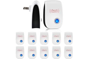 WYEWYE 10 Packs Ultrasonic Pest Repeller,Mosquito Repellent Ant Traps Indoor,Electronic Pest Ultrasonic Repellent Plug in Pest Mosquito Spider Rodent Ant Killer for Home School,Humane Safe Pest Defense