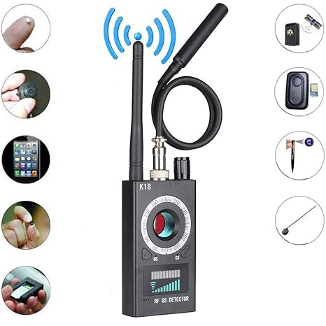 eoqo Anti Spion Detektor RF Signal Detektor Wanzenfinder Suchgerät Kamera GSM Gerät Finder für GPS Tracker Wireless Kamera Verstärkung