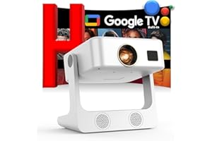 Projector-4K with WiFi and Bluetooth: [Google TV/1500 ANSI/Voice Control/Built-in Apps] Outdoor-Projector, Portable-Movie-Smart-Projector, Sovboi 1080P Home-Ceiling-Proyector 180° Stand/300 ''Display