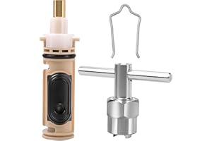 TOVEN-RV 1222 Replacement Cartridge with Moen 104421 Cartridge Puller Removal Tool Retainer Clip, Compatible with Moen Posi Temp 1222B Single Handle Shower Bathtub Faucet Replacement Parts Repair Kit