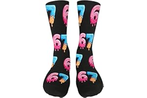 67 Socks Funny Meme Socks, Six Seven Novelty Socks for Men Women, Unisex 67 Meme Stockings with Trendy Graphic Design