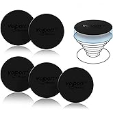 volport Mount Metal Plates Replacement 6pcs for Magnetic Phone Magnet Car Mount, Strong MagicPlate Metal Disc Sticker Adhesive Round for Magnet Cell Phone Holder Grip(Pops Stand Not Included)