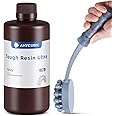 ANYCUBIC Ultra Tough Resin, 3D Printer Resin with Strong Impact Resistance and High Flexibility, Suitable for Direct Use or as an Additive, Wide Compatible for LCD Resin 3D Printers (Grey, 1kg)