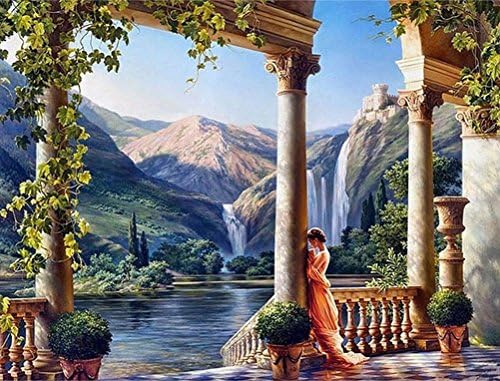 Landscape DIY Digital Oil Painting by Numbers Kit with Acrylic Paints Paint on Canvas for Adults and Kids (Unframed, Greek Goddess)