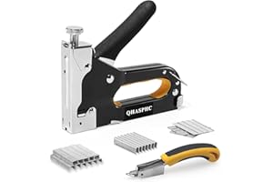 QHASPHC Staple Gun for Wood 3 in 1 Upholstery Staple Gun with 3000 Staples Manual Heavy Duty Staple Gun with for Furniture, C