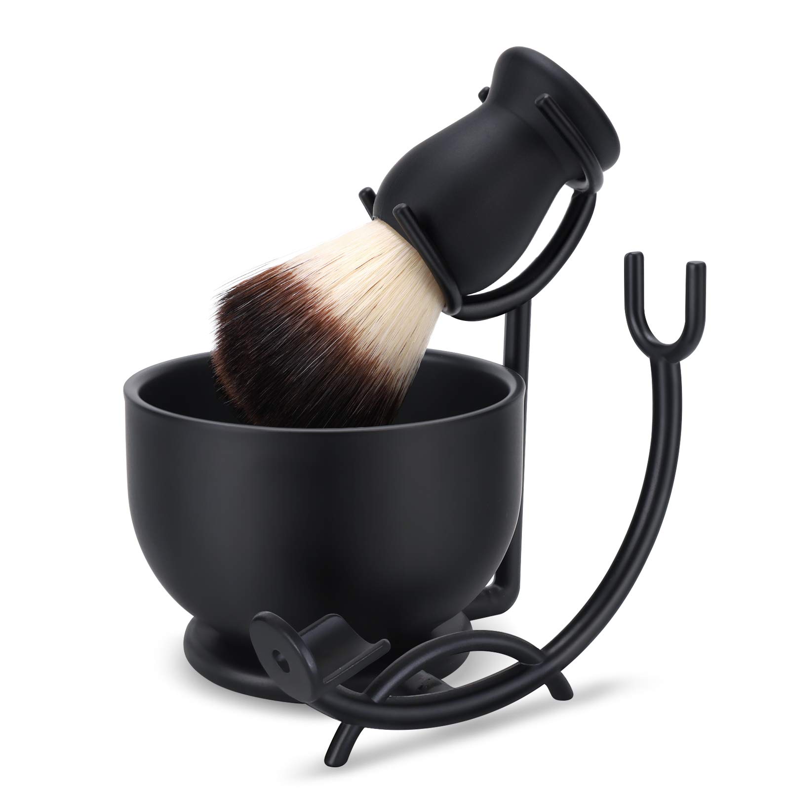 SANWA Grooming Shaving Kit for Men, Strong Straight Razor Stand,Shaving Brush,Stainless Steel Shaving Soap Bowl,For Guaranteed Best Shave of Your Life, Nice Christmas Gift for Dad, boyfriend, Husband