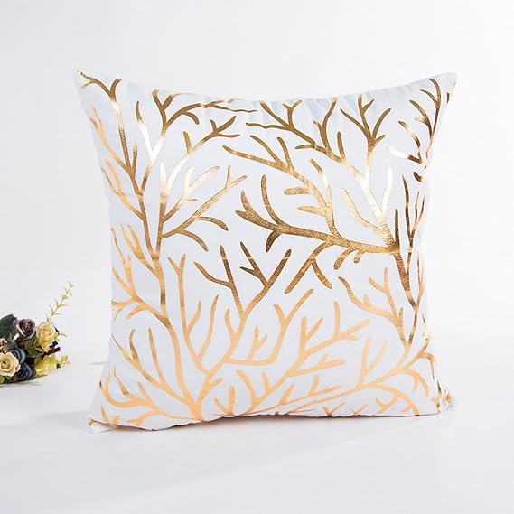 Oro Foil Stampa Cuscino Caso Divano Vita Cuscino Gettare Home Decor Kword Caso Di Cuscino Di Natale Copricuscini E Federe Decorazioni Per Interni