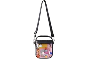 COVAX Clear Crossbody Purse Bag, Clear Bag Stadium Approved with Decoration Charms for Concerts, Sports Events