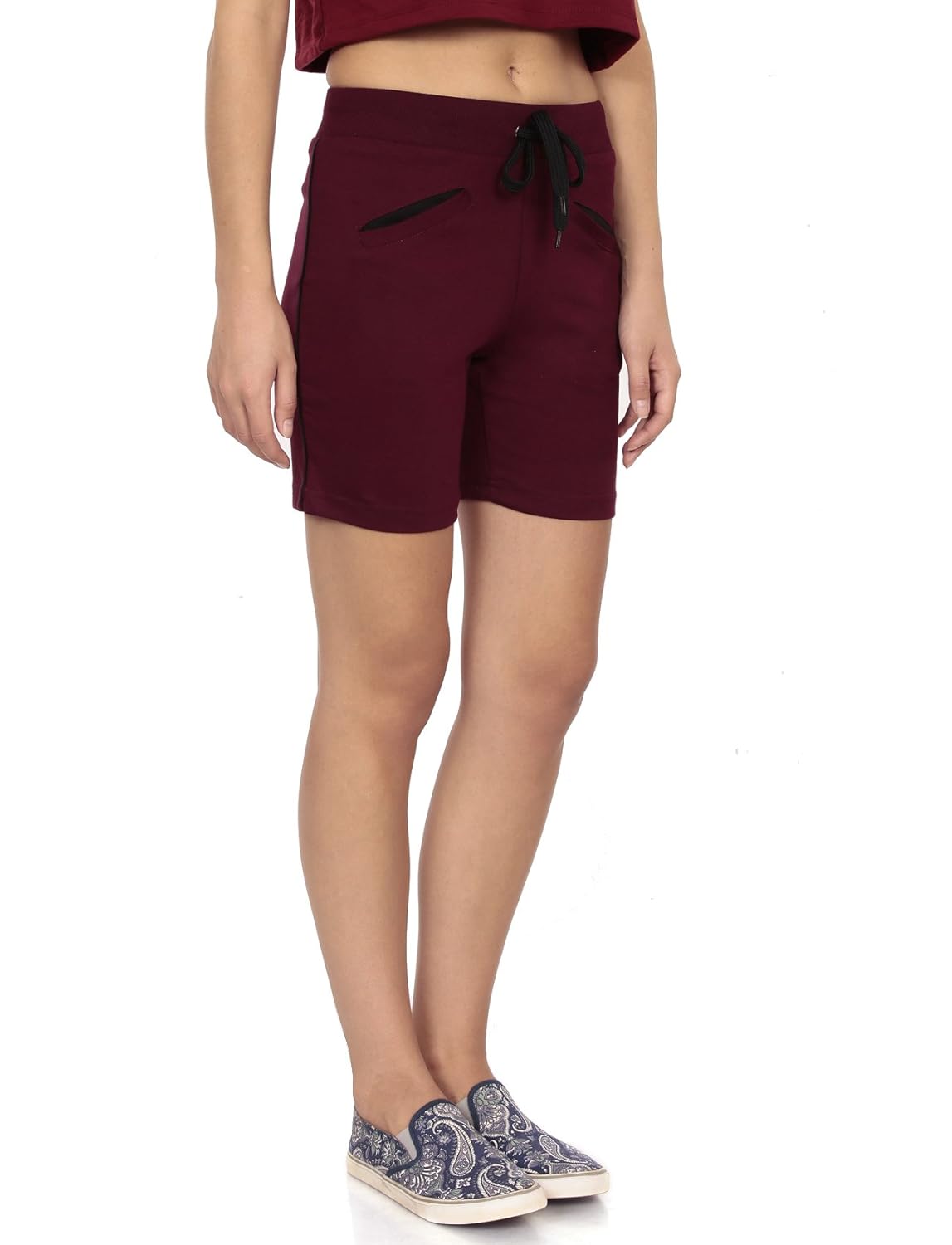 goldstroms women' slim fit short with trendy pocket