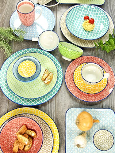 CreaTable, 17362, Serie Mediterran, 16-teiliges Geschirrset, Kombiservice aus Steinzeug, spülmaschinen- und mikrowellengeeignet, Qualitätsproduktion – Bild 8