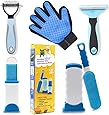PetHaven Pet Hair Remover Glove & Self Cleaning Fur Remover Lint Remover Brush Bundle- Dog Brush and Cat Brush for Shedding & Undercoat Grooming Bundle,Long Short Pet Hair and Pet Hair Remover for Car