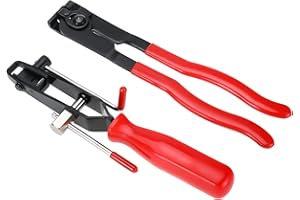 BTSHUB CV Joint Ear Clamp Banding Tool & Boot Crimp Pliers 2 pcs Set, Crimping Removal for Fuel Hose, Axle, Cooling System, Vacuum Hoses Clamping
