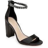 Jewel Badgley Mischka Louise Peep-Toe Block Heel