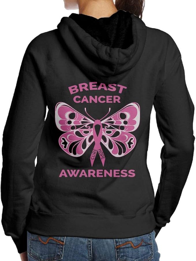 Breast Cancer Awareness Butterfly Pink Ribbon Adult Women's