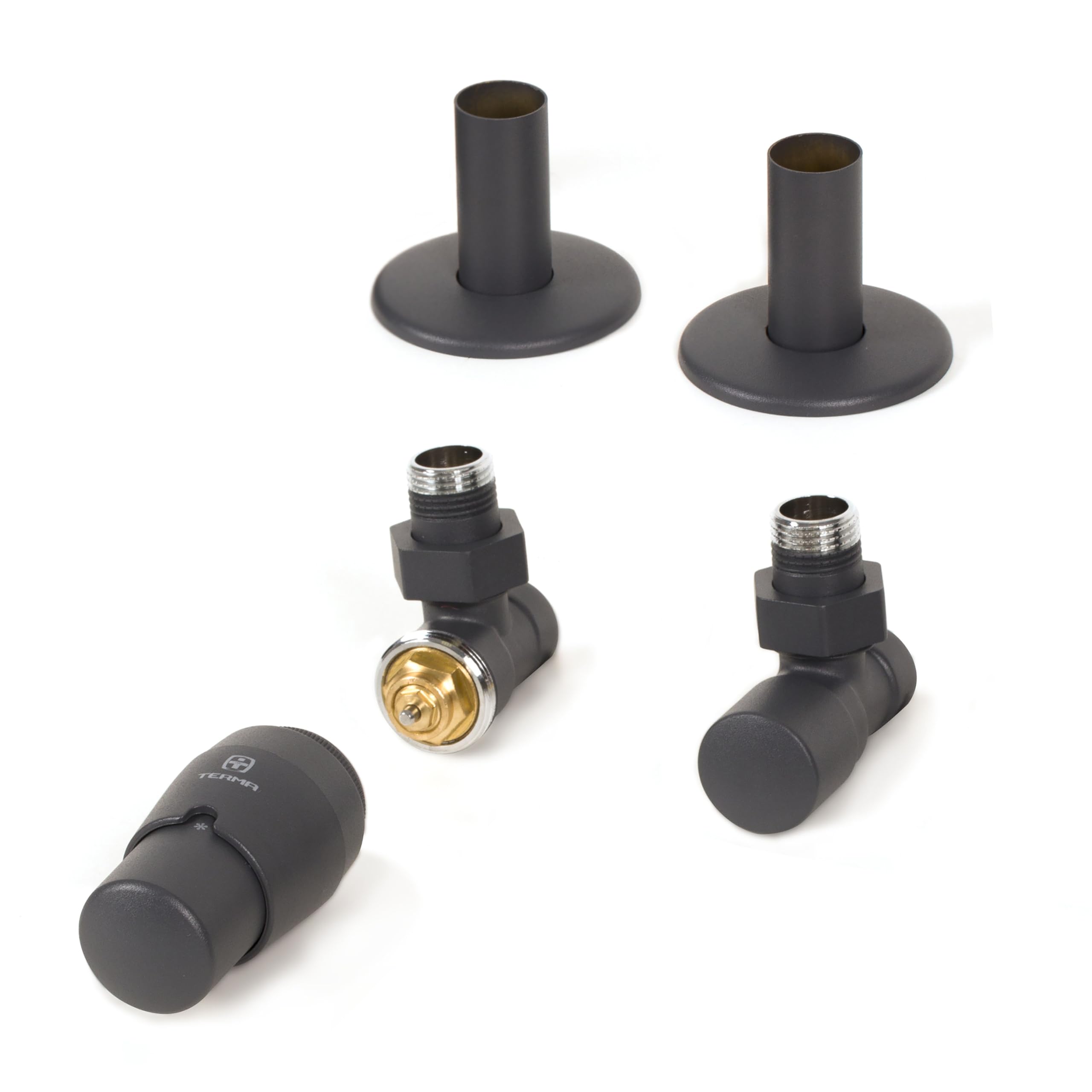 Terma Radiator Valves, Modern Grey