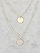A&C Boho Coin Layered Necklace Sequins Pendant Necklace Jewelry for Women and Girls. Unique Alloy Necklace for Girl. (Gold Color)