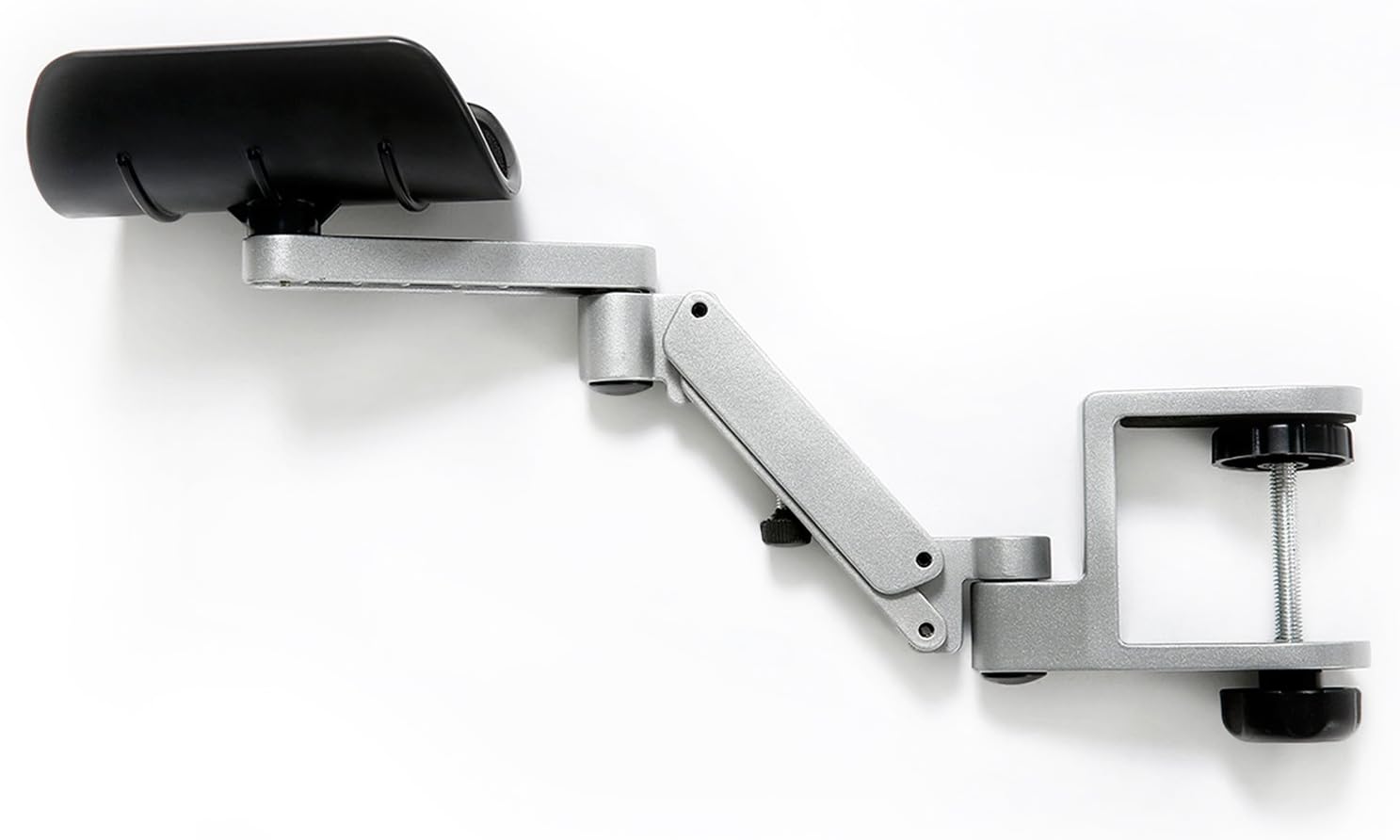 Patu Aluminum Alloy Rotating Desk Extension Elbow Pad Armrest – Silver (Pack of 1)