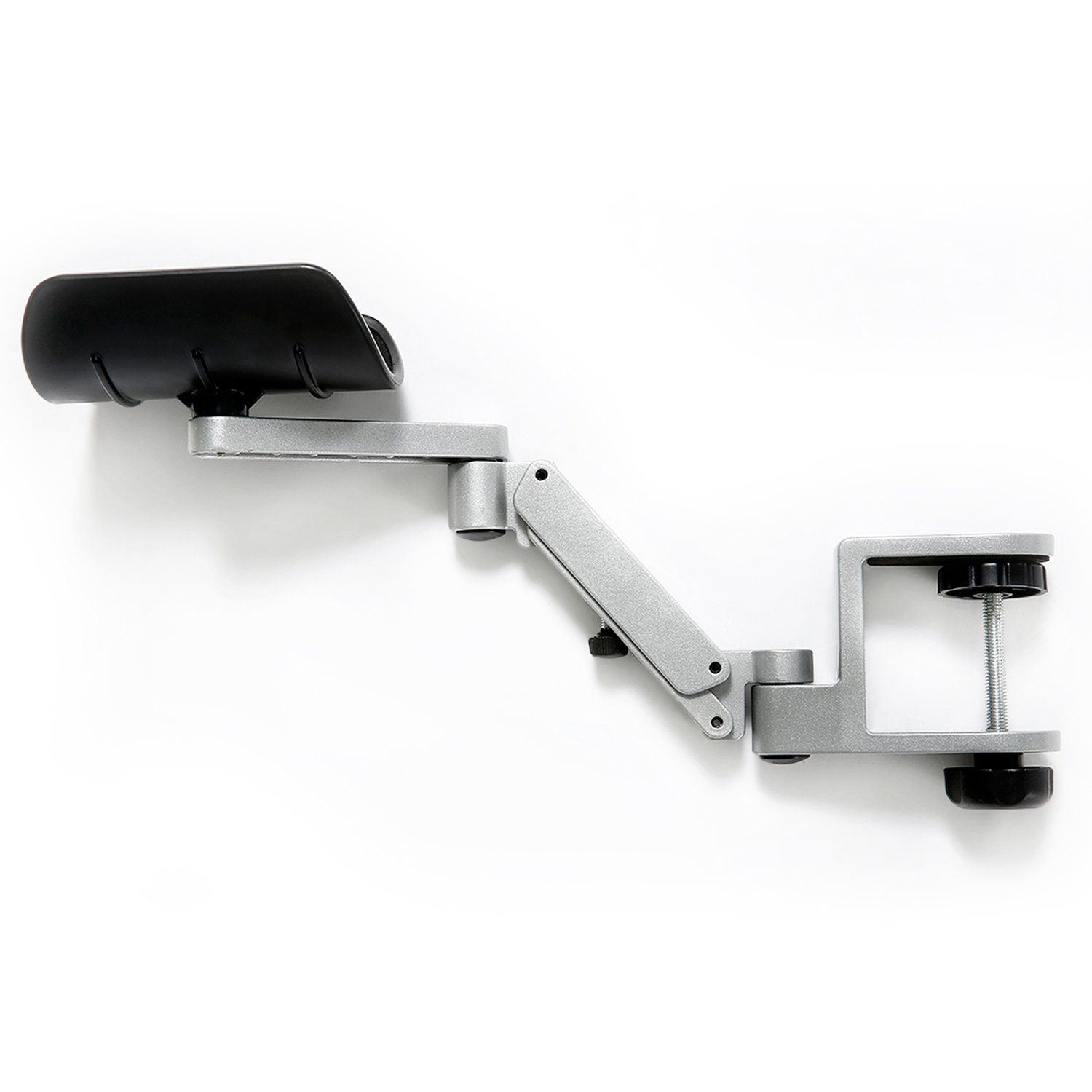 Patu Aluminum Alloy Rotating Desk Extension Elbow Pad Armrest Silver