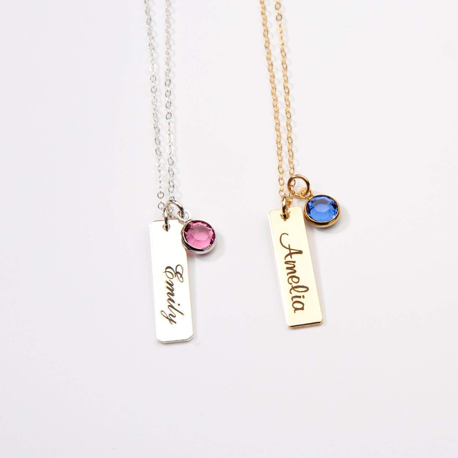 engraved childrens name necklace