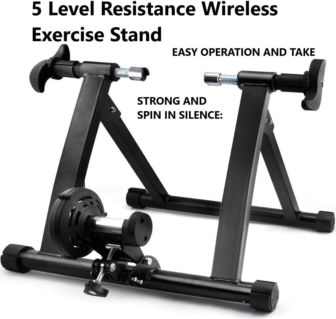 WINMART 5 Level Resistance Wireless Exercise Stand | for Indoor Riding | Magnetic Indoor Bike Trainer Stand 2018 | Fitness Bicycle Trainer