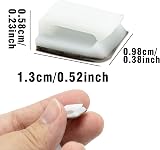 SZXMDKH White LED Light Strip Mounting Clips Self Adhesive 10mm Wire Organizer view 2