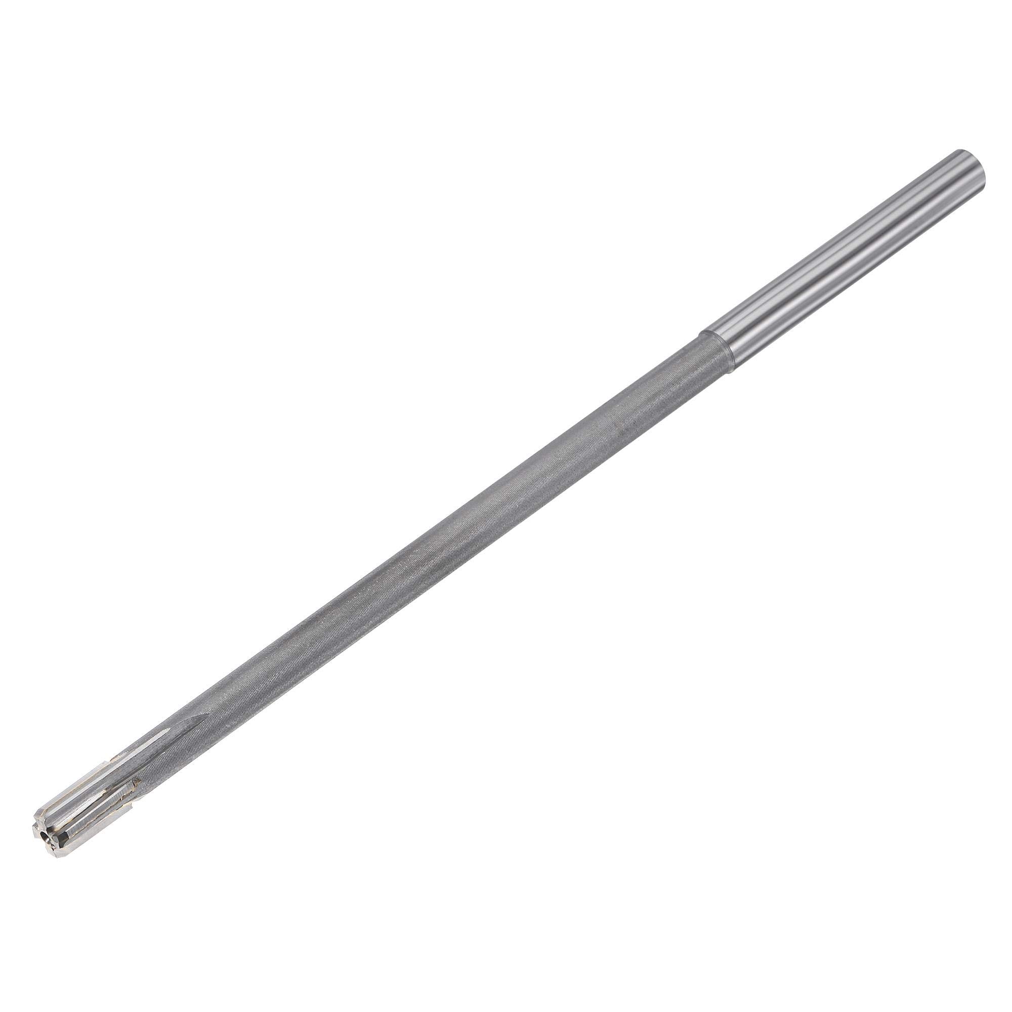 sourcing map 10mm Chucking Reamer High Speed Steel Carbide Tip H7, 10" (250mm) Length Lathe Machine Reamer Straight Flute, Milling Tool for Metal Copper