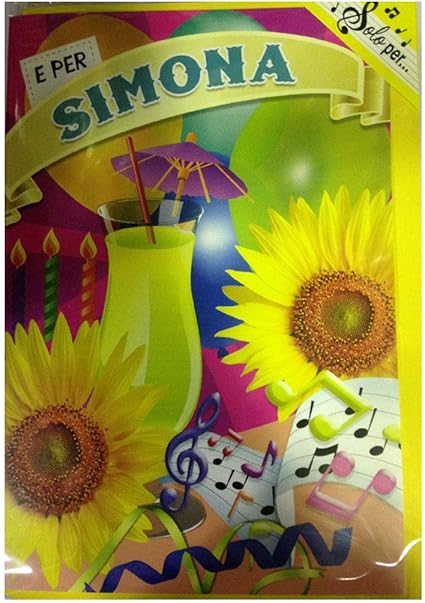 Biglietto Di Auguri Musicale Con Nome Simona 4355 Amazon It Cancelleria E Prodotti Per Ufficio