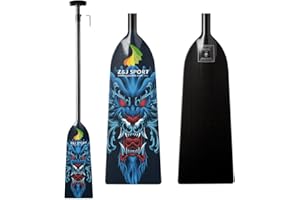 Z&J SPORT Adjustable Dragon Boat Paddle, IDBF Approved Carbon Fiber Paddle, Dragon Graphic Paddle with Adjuster for Dragon Bo