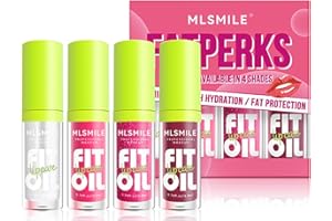 VolksRose 4pcs Lip Gloss Oil Set, Hydrating Lip Glow Oil Lipgloss Lipoil Set for Women Girls Teens, Tinted Plumping Lip Gloss Packs, Fat Lip Oil Lip Balm for Dry Lips Nourishing