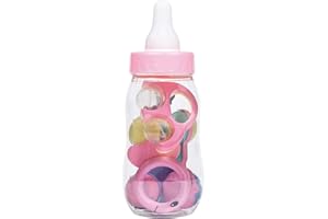 AVELLIM Plastic Baby Bottle 11" Jumbo Pink - Large Fillable Baby Shower Decoration, Gender Reveal Centerpiece, Guess How Many Game, Party Favor Holder for Candy, Trinkets, Gifts, Treats (Filled with Favors)