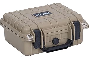 MEIJIA Portable All Weather IP67 Waterproof Protective Case,Hard Camera Case,Dry Case with Customizable Foam,Fit Use Of Drones,Camera,Equipments,10.62 x9.68x4.87inches (Desert Tan)
