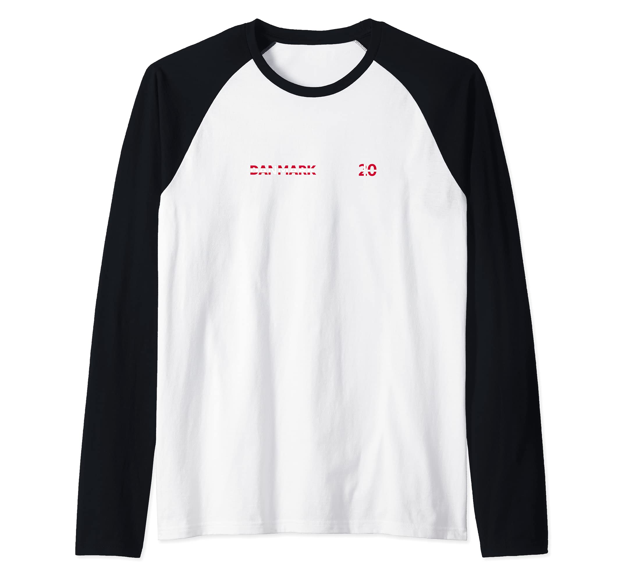Flag Denmark Raglan Baseball Tee