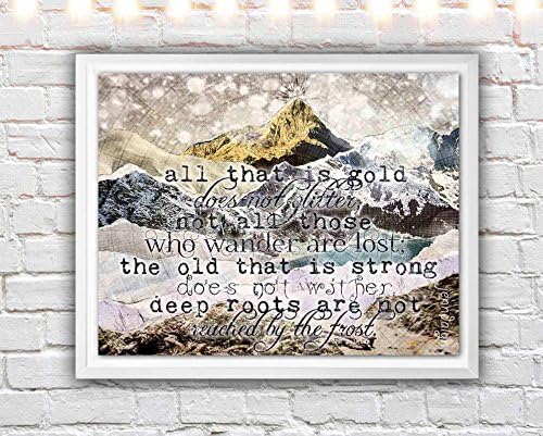 all that is gold - jrr tolkien quote on canvas - ready to hang canvas print