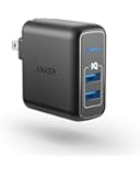 USB Charger, Anker Elite Dual Port 24W Wall Charger, PowerPort 2 with PowerIQ and Foldable Plug, for iPhone 11/Xs/XS Max/XR/X/8/7/6/Plus, iPad Pro/Air 2/Mini 3/Mini 4, Samsung S4/S5, and More