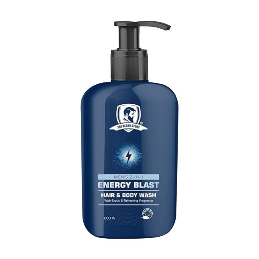 The Beard Story Mens 2 In 1 Men's Energy Blast For Body Wash & Hair Wash, 200 ml