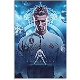 Cristiano Ronaldo Poster 3 Wall Art Canvas Print Poster Home Bathroom Bedroom Office Living Room Decor Canvas Poster Unframe: 16x24inch(40x60cm)
