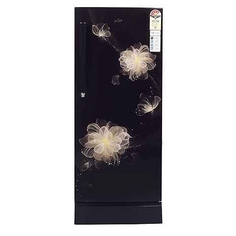 Haier 195 L 4 Star Direct-Cool Single Door Refrigerator (HRD-1954PKB-E, Black Blossom)