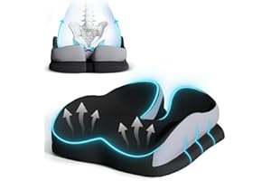 ZFUHWT Seat Cushions for Office Chairs Wheelchair Cushion for Long Sitting Back Pain，Memory Foam Seat Car Computer Desk Chair Cushion，Coccyx Cushion for Tailbone Pain Relief Cushion Office Chair Butt Pillow