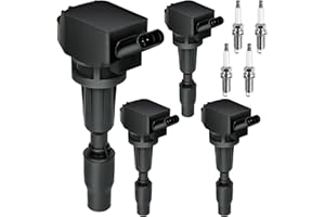 GYBENZI 4pcs Ignition Coil & Spark Plug Fit for Kia Optima Sorento Sportage Hyundai Sonata Santa Fe Sport 2.4 L4 2015 2016 2017 2018 2019 Coil Pack Replaces# GN10730 93175 UF764