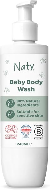 Naty Baby Body Wash 240ml Natural Origin Tear Free Fragrance Free SLS/SLES Free view 1