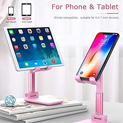 LOBKIN phone stand for desk, foldable portable